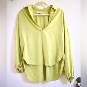 Soft green blouse - free people